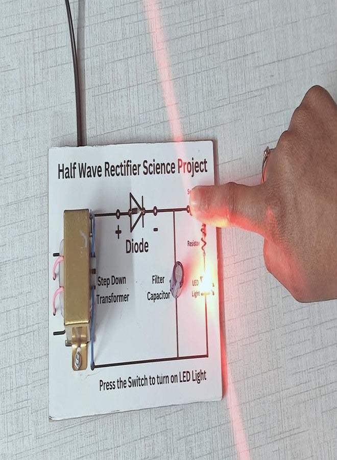 ESPtronics مجموعة تجارب نموذجية عملية لمشروع علمي استقصائي لمقوم نصف الموجة من ESPTRONICS للصف الثاني عشر مع مكثف ترشيح وثنائي. - Image 3
